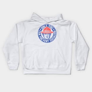 Ultra MAGA | Only You Can Prevent Socialism | We The People 1776 - 2022 | Blue Red Kids Hoodie